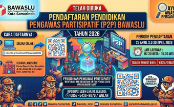 Badan Pengawas Pemilihan Umum (Bawaslu) secara resmi membuka pendaftaran Pendidikan Pengawas Partisipatif (P2P) Tahun 2026.